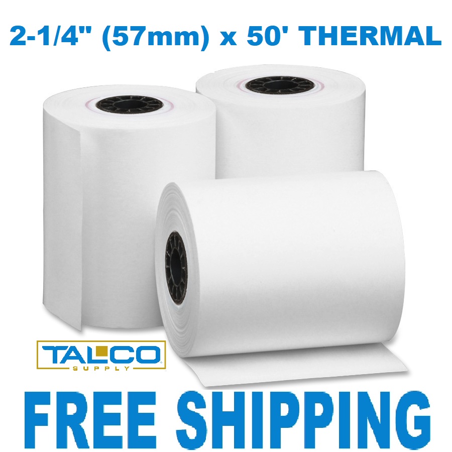Talco Supply 2 1 4 X 50 Thermal Paper Rolls talco-supply-2-1-4-x-50-thermal-paper-rolls