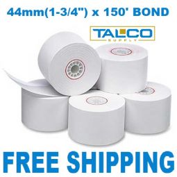 44mm x 150' Bond Paper Rolls