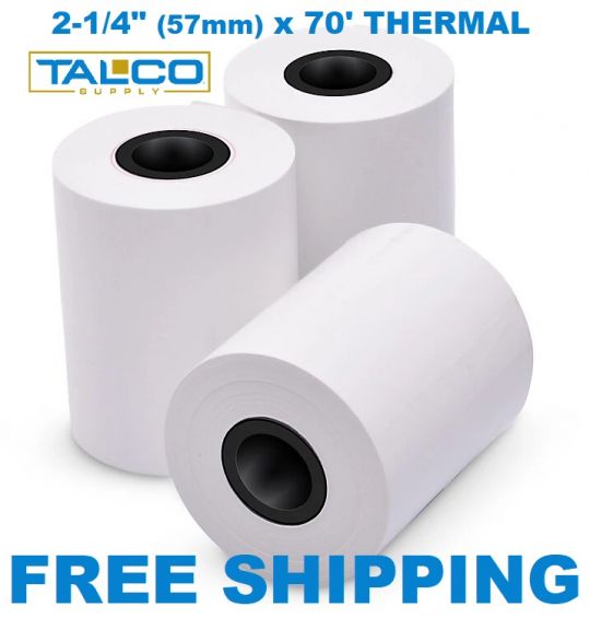 FD-400GT 2-1/4" x 50' 100 ROLLS **FREE SHIPPING** THERMAL RECEIPT PAPER 